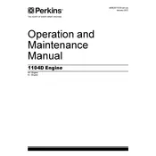 Perkins 1104D Engine manual cover