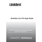 Uniden Guardian Live Pro App manual cover