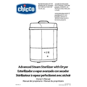 Chicco Advanced Steam Sterilizer With Dryer Sterilizer manual cover