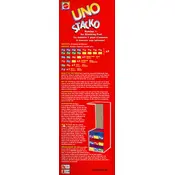 UNO Mattel Stacko 42468 Card Game manual cover