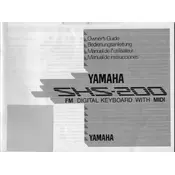 Yamaha SHS-200 Keyboard manual cover