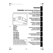 Toshiba VN-1KTAE Ventilator manual cover