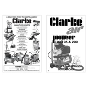 Clarke Pioneer 105 Air Compressor manual cover