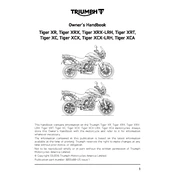 Triumph Tiger XC 2016 Motorcycle manual cover