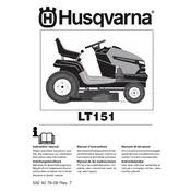 Husqvarna LT151 Lawn Mower manual cover