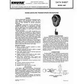 Shure 488T Microphone manual cover