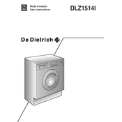 De Dietrich DLZ1514I Washing Machine manual cover