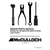 McCulloch M155B107HK manual cover