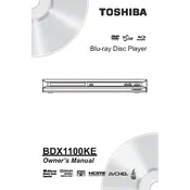 Toshiba BDX1100KE Disc Player manual cover