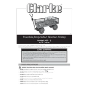 Clarke 3400180 GT2 Towable Drop Sided Garden Trolley manual cover