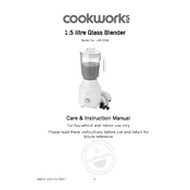 Cookworks 7232895 UM1036 Blender manual cover