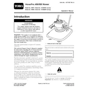 Toro HoverPro 450 02601 Mower manual cover