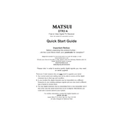 Matsui DTR3 A manual cover