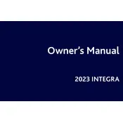 Acura Integra 2023 Sedan manual cover