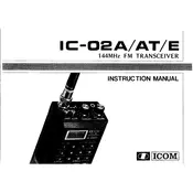 Icom IC-02E Transceiver manual cover