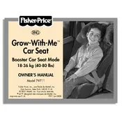 Fisher Price Mattel Grow-With-Me Car 79711 Seat manual cover