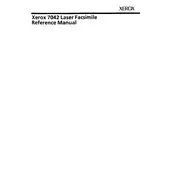 Xerox 7042 Laser Facsimile Fax manual cover