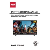 RCA RTU6049 TV manual cover