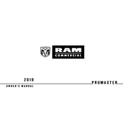 Ram Promaster 2019 Van manual cover