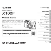 Fujifilm Premium Compact X100F Camera manual cover