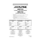 Alpine MRX-F35 manual cover