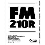 Fender FM 210R 2316300900 120V 60Hz US DS Amplifier manual cover