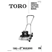 Toro Whirlwind 18-inch 21017 Mower manual cover