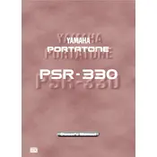 Yamaha PSR-330 Keyboard manual cover