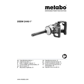 Metabo DSSW 2440-1“ Wrench manual cover