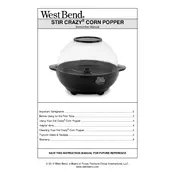 West Bend L5557E 82306 Popcorn Maker manual cover