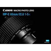 Canon MP-E 65mm f 2.8 1-5x manual cover