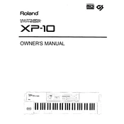 Roland XP-10 manual cover