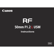 Canon RF 50mm F1.2 L USM manual cover