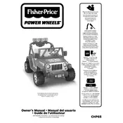 Power Wheels Mattel Barbie Jeep Wrangler CHP65 Toy manual cover