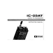 Icom IC-03AT Transceiver manual cover