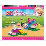 Mega Bloks Mattel Barbie Kitty Play DBM09 Construction Set manual cover