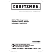 Craftsman CMCPHT818D1 Trimmer manual cover