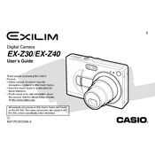 Casio EXZ30 Camera manual cover