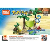 Mega Construx Mattel Pokemon Piplup VS Turtwig GCN13 Construction Set manual cover