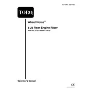 Toro Wheel Horse 70122 Mower manual cover