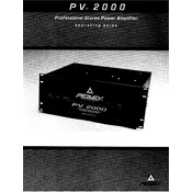 Peavey PV 2000 Amplifier manual cover