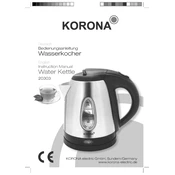 Korona 20303 Kettle manual cover