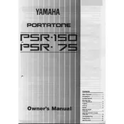 Yamaha PSR-75 Keyboard manual cover