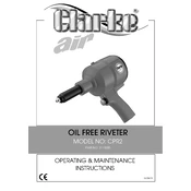 Clarke 3110285 CPR2 Oil Free Riveter manual cover