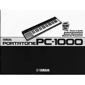 Yamaha PC-1000 Keyboard manual cover