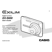 Casio EXS600 Camera manual cover