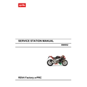 Aprilia RSV4 Factory a-PRC 2011 Motorcycle manual cover