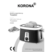 Korona 21200 Toaster manual cover