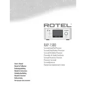 Rotel RAP-1580 Processor manual cover