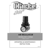 Clarke 3120167 CAT865 Air Regulator manual cover